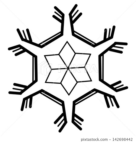 黑色星形雪花 黑色星形雪花 142698442