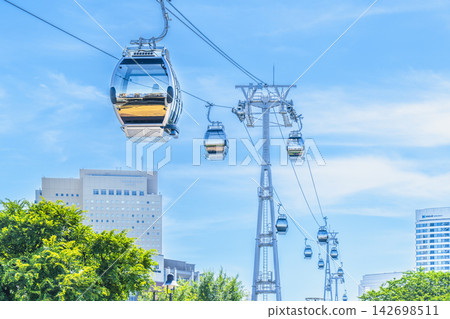 橫濱空中纜車,一條遊覽橫濱港未來(神奈川縣橫濱市)的索道 橫濱空中纜車,一條遊覽橫濱港未來(神奈川縣橫濱市)的索道 142698511