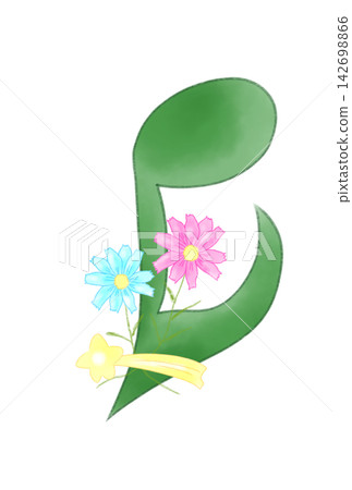 Musical notes with cosmos flowers Musical notes with cosmos flowers 142698866
