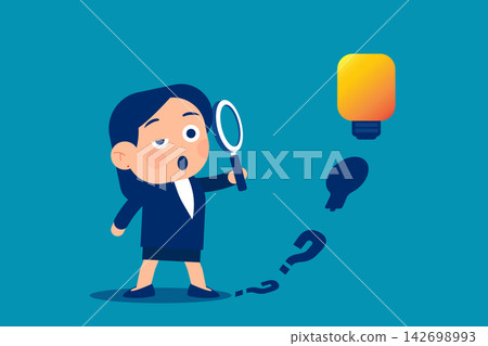 Problem solving process. Business search creative idea concept Problem solving process. Business search creative idea concept 142698993
