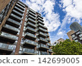 Urban residential high rise block with glass balconies 142699005