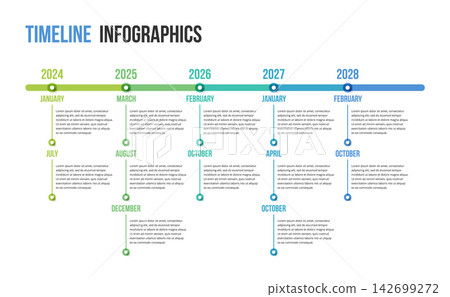 Five Year Business Timeline Infographic Template Five Year Business Timeline Infographic Template 142699272
