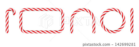 Candy Cane Christmas Objects Candy Cane Christmas Objects 142699281