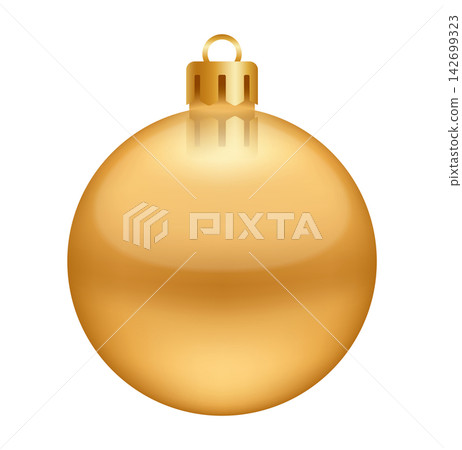 Gold Christmas Bauble Gold Christmas Bauble 142699323