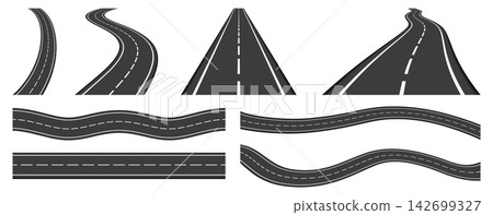 Asphalt Roads Set Asphalt Roads Set 142699327