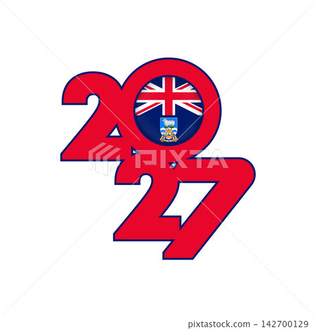 2027 banner with Falkland Islands flag inside. 2027 banner with Falkland Islands flag inside. 142700129