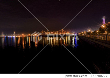 從山下公園看到的夜色下的冰河丸號 從山下公園看到的夜色下的冰河丸號 142700227