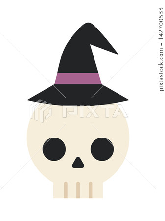 Illustration of a skull wearing a hat Illustration of a skull wearing a hat 142700533