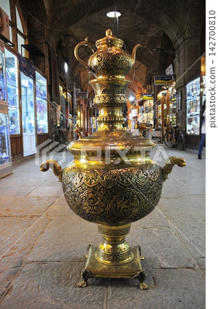 Isfahan, Iran, a bazaar street, samovar (water heater) 142700810