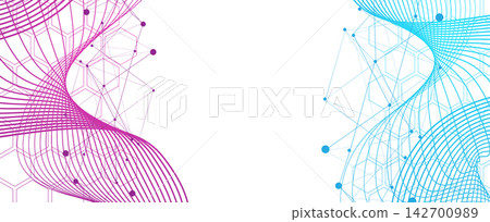 Abstract dna science design, neural pathways background, molecular strands Abstract dna science design, neural pathways background, molecular strands 142700989
