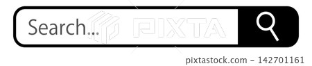 Search bar illustration (black) 142701161