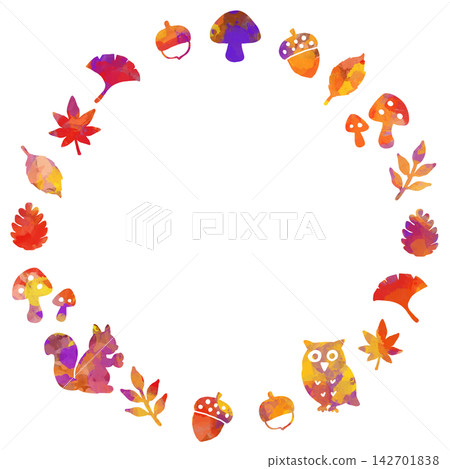 Illustration materials depicting autumn nature and animals Illustration materials depicting autumn nature and animals 142701838