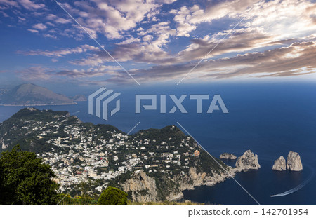 panorama of Capri island from Monte Solaro, in Anacapri panorama of Capri island from Monte Solaro, in Anacapri 142701954
