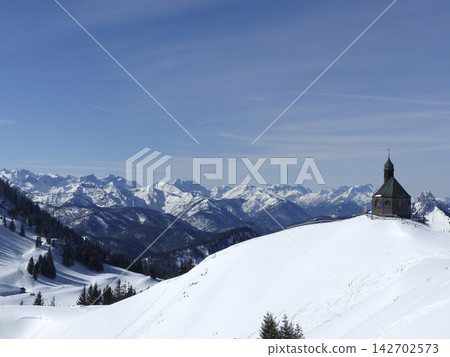 Chapel at Wallberg mountain, Bavaria, Germany Chapel at Wallberg mountain, Bavaria, Germany 142702573