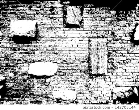 Monochrome wall texture with uneven openings Monochrome wall texture with uneven openings 142703144
