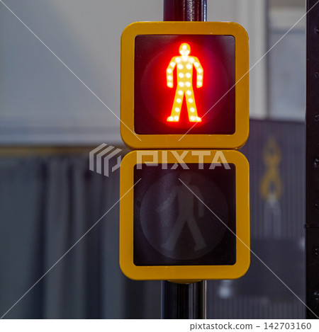 Red Traffic Light Pedestrian Red Traffic Light Pedestrian 142703160