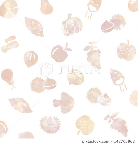 手繪風格的圖案背景，描繪了秋天的味道。 142703968