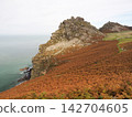 Castle Rock and Rugged Jack Across Valley of Rocks, Exmoor, Devon 142704605