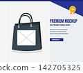 Black Canvas Tote Bag Mockup for Eco Friendly Branding Identity Design 142705325