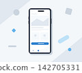Modern Smartphone Illustration with Flat Mobile App User Interface Design 142705331