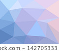 Abstract Low Poly Geometric Background with Pastel Blue and Purple Gradient 142705333