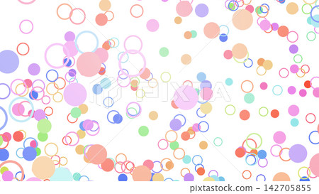 Colorful dots, circles, 2D particles, background. Colorful dots, circles, 2D particles, background. 142705855