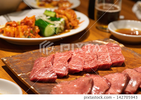 Beef tongue and premium short ribs Beef tongue and premium short ribs 142705943