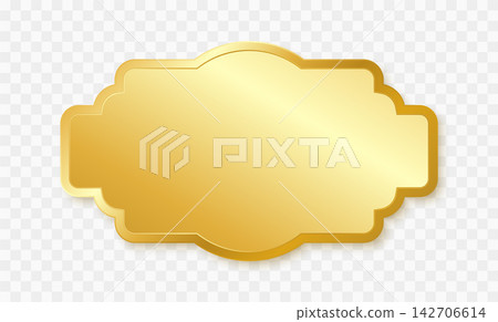 Gold thin frame. Elegant gold ornamental border. Gold thin frame. Elegant gold ornamental border. 142706614