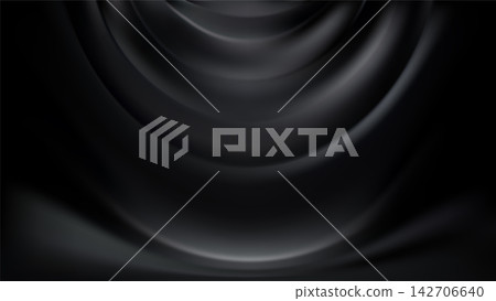 Abstract black silk background. Smooth, flowing folds Abstract black silk background. Smooth, flowing folds 142706640