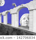 Surreal crazy collage. Art poster, concept, zine cover, funky print. Artwork unusual abstract style. 142706834