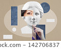 Surreal crazy collage. Art poster, concept, zine cover, funky print. Artwork unusual abstract style. 142706837