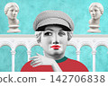 Surreal crazy collage. Art poster, concept, zine cover, funky print. Artwork unusual abstract style. 142706838