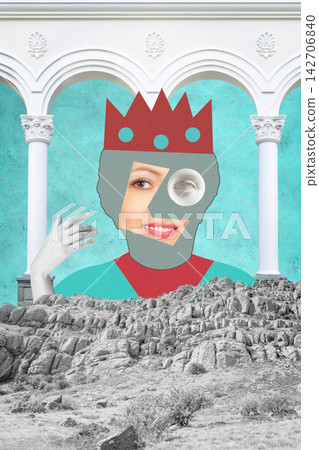 Surreal crazy collage. Art poster, concept, zine cover, funky print. Artwork unusual abstract style. Surreal crazy collage. Art poster, concept, zine cover, funky print. Artwork unusual abstract style. 142706840
