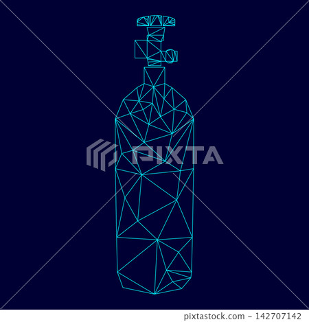 Propane gas cylinde low poly triangulation triangulated polygonal electric cyan blue vibrant aqua neon color vector illustration image outline contour line Propane gas cylinde low poly triangulation triangulated polygonal electric cyan blue vibrant aqua neon color vector illustration image outline contour line 142707142