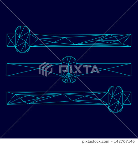 Control panel low poly triangulation triangulated polygonal electric cyan blue vibrant aqua neon color vector illustration image outline contour line Control panel low poly triangulation triangulated polygonal electric cyan blue vibrant aqua neon color vector illustration image outline contour line 142707146