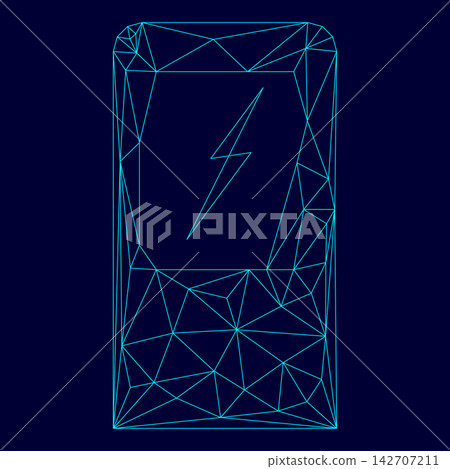 Electric car charging station low poly triangulation triangulated polygonal electric cyan blue vibrant aqua neon color vector illustration image outline contour line Electric car charging station low poly triangulation triangulated polygonal electric cyan blue vibrant aqua neon color vector illustration image outline contour line 142707211