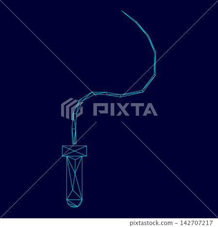 Whip low poly triangulation triangulated polygonal electric cyan blue vibrant aqua neon color vector illustration image outline contour line Whip low poly triangulation triangulated polygonal electric cyan blue vibrant aqua neon color vector illustration image outline contour line 142707217