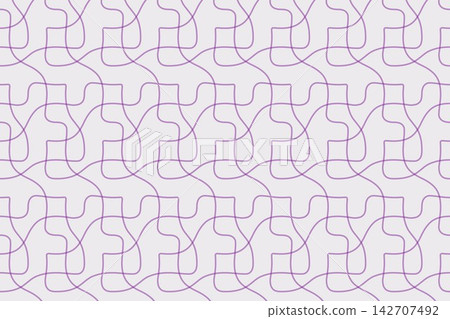 Geometric repeat pattern with rotating arches and circles, violet tones Geometric repeat pattern with rotating arches and circles, violet tones 142707492
