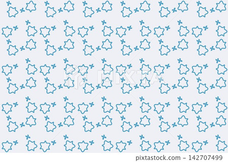 Scattered star flowers seamless background in blue violet 142707499