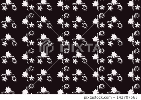 Red botanical seamless pattern, ditsy star flowers Red botanical seamless pattern, ditsy star flowers 142707563