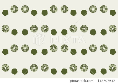 Botanical repeat pattern with scattered star flowers, olive tones Botanical repeat pattern with scattered star flowers, olive tones 142707642
