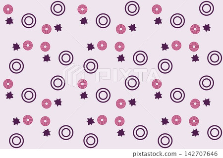 Ditsy star flowers seamless background in purple Ditsy star flowers seamless background in purple 142707646