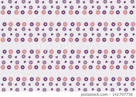 Tossed daisies seamless background in purple Tossed daisies seamless background in purple 142707756