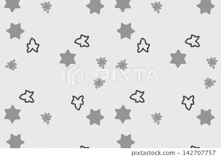 Minimal botanical pattern, ditsy star flowers on green Minimal botanical pattern, ditsy star flowers on green 142707757