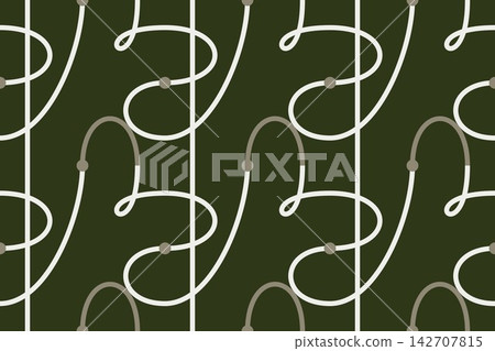Flowing curves seamless background in green Flowing curves seamless background in green 142707815
