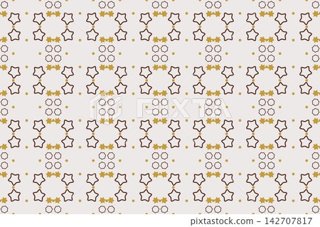 Scattered star flowers seamless background in red Scattered star flowers seamless background in red 142707817