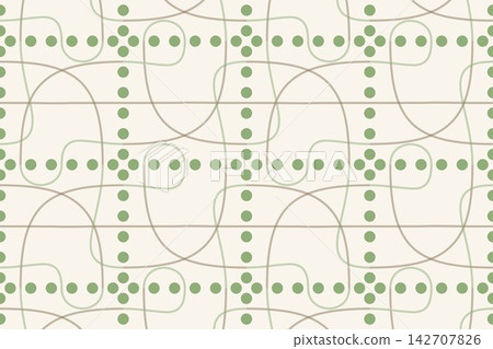 Hand drawn scattered arches and circles seamless repeat pattern in sand Hand drawn scattered arches and circles seamless repeat pattern in sand 142707826