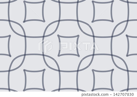 Geometric repeat pattern with pinwheel flowing curves, blue tones Geometric repeat pattern with pinwheel flowing curves, blue tones 142707830