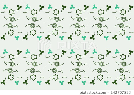Seamless green pattern of scattered star flowers Seamless green pattern of scattered star flowers 142707833