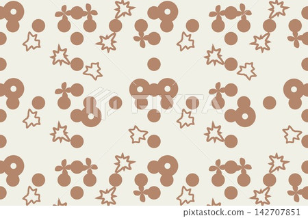 Seamless botanical pattern with ditsy star flowers in green Seamless botanical pattern with ditsy star flowers in green 142707851